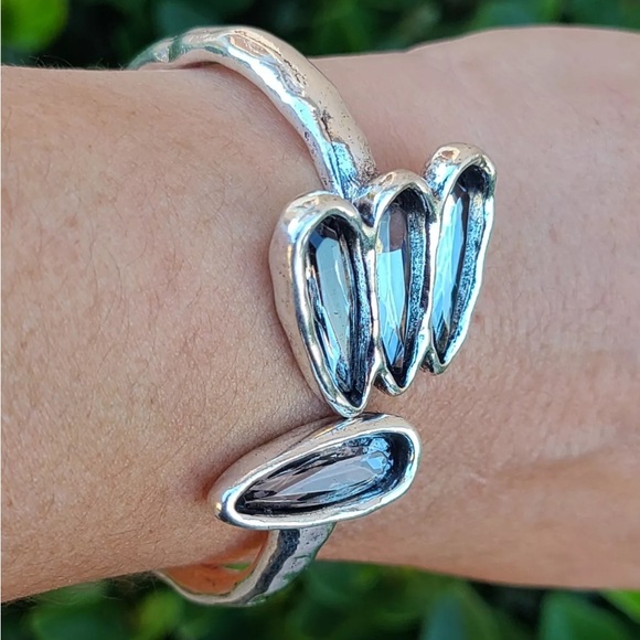 RAW NATURE • Bohemian Bracelet • Silver plated with Swarovski Crystals - Picture 10 of 14